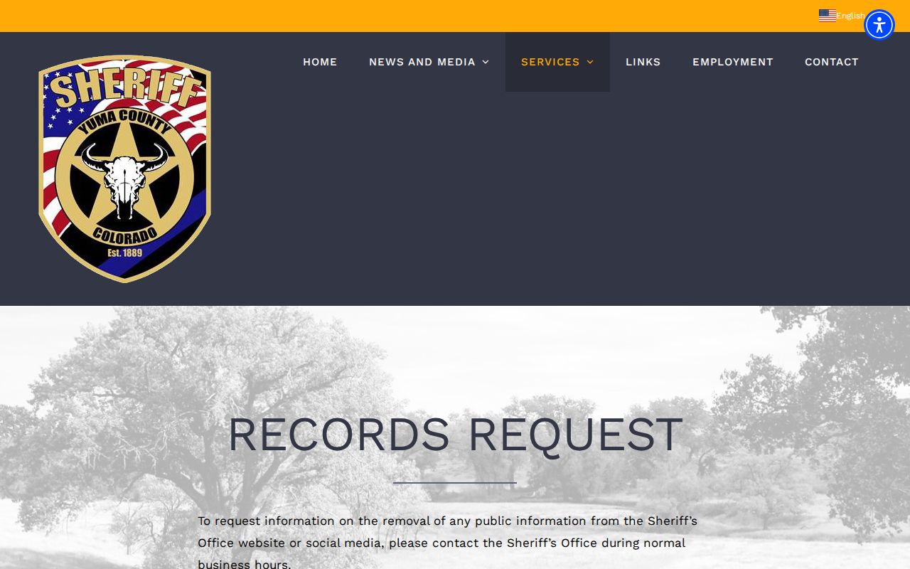 Yuma County arrest records sheriff records request source