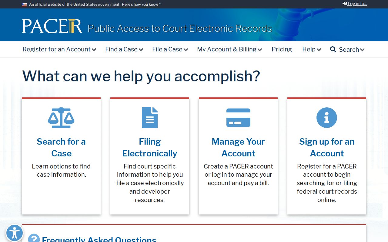 Yuma County court dockets federal PACER search reference