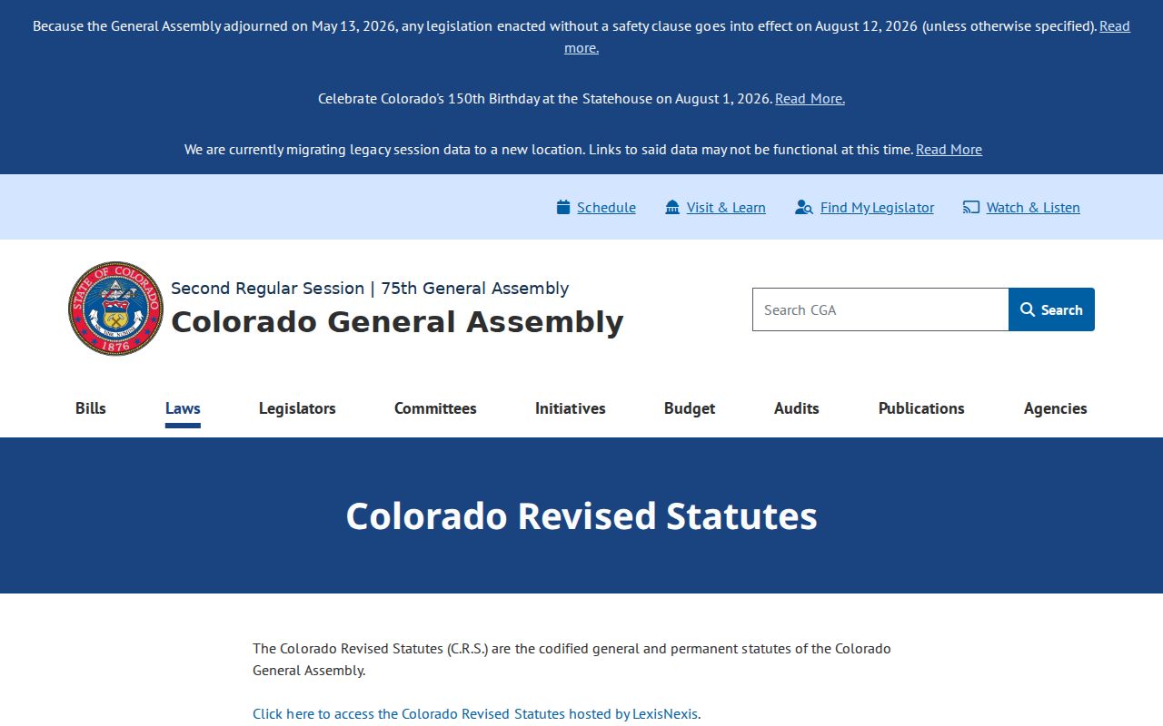 Yuma County court records Colorado Revised Statutes source