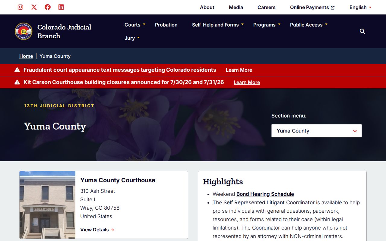 Yuma County court records Combined Court official listing
